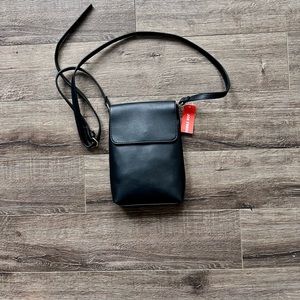 Faux leather cross body bag